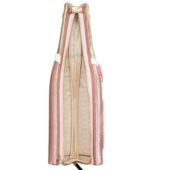 kate spade champagne bottle clutch purse bag in rose gold nwot - Picture 6 of 8